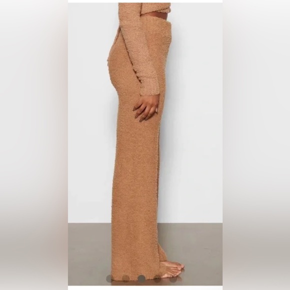 SKIMS Cozy Knit Wide Leg Pants camel NWT - Picture 3 of 8